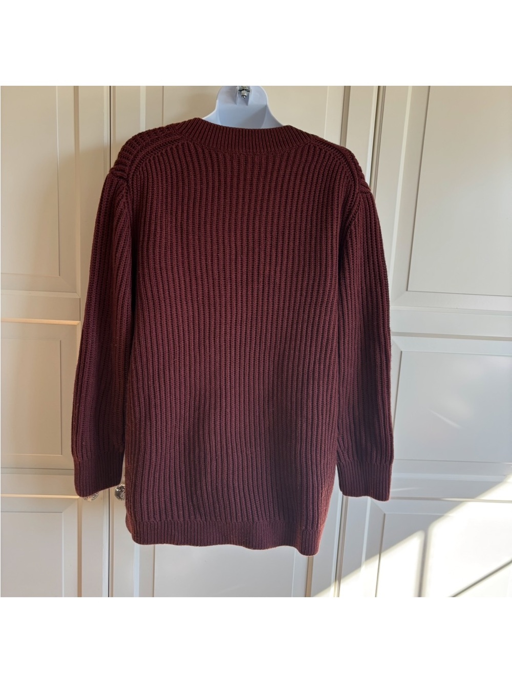 Babaton 100% Merino Wool Oversized Rusty Brown Size Small - Picture 5 of 11